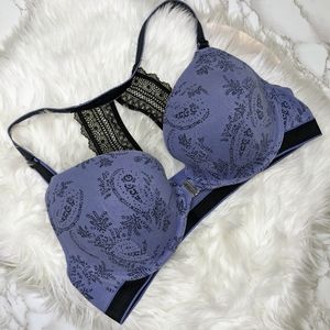 Cacique Purple Boost Plunge Bra Size 42D